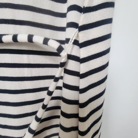 H&M Mama Calf Length Cotton Maternity Dress in Black & White Stripes XS - Picture 12 of 14